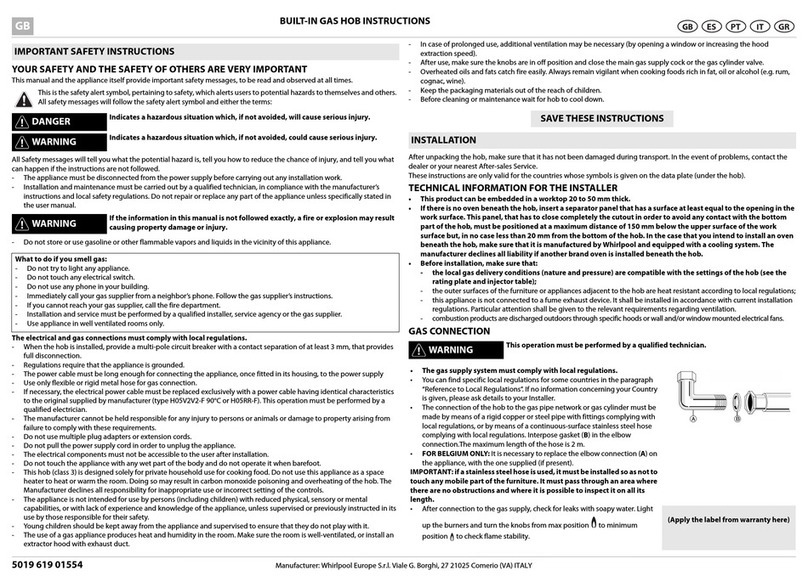 Whirlpool AKR 360/IX/01 User manual