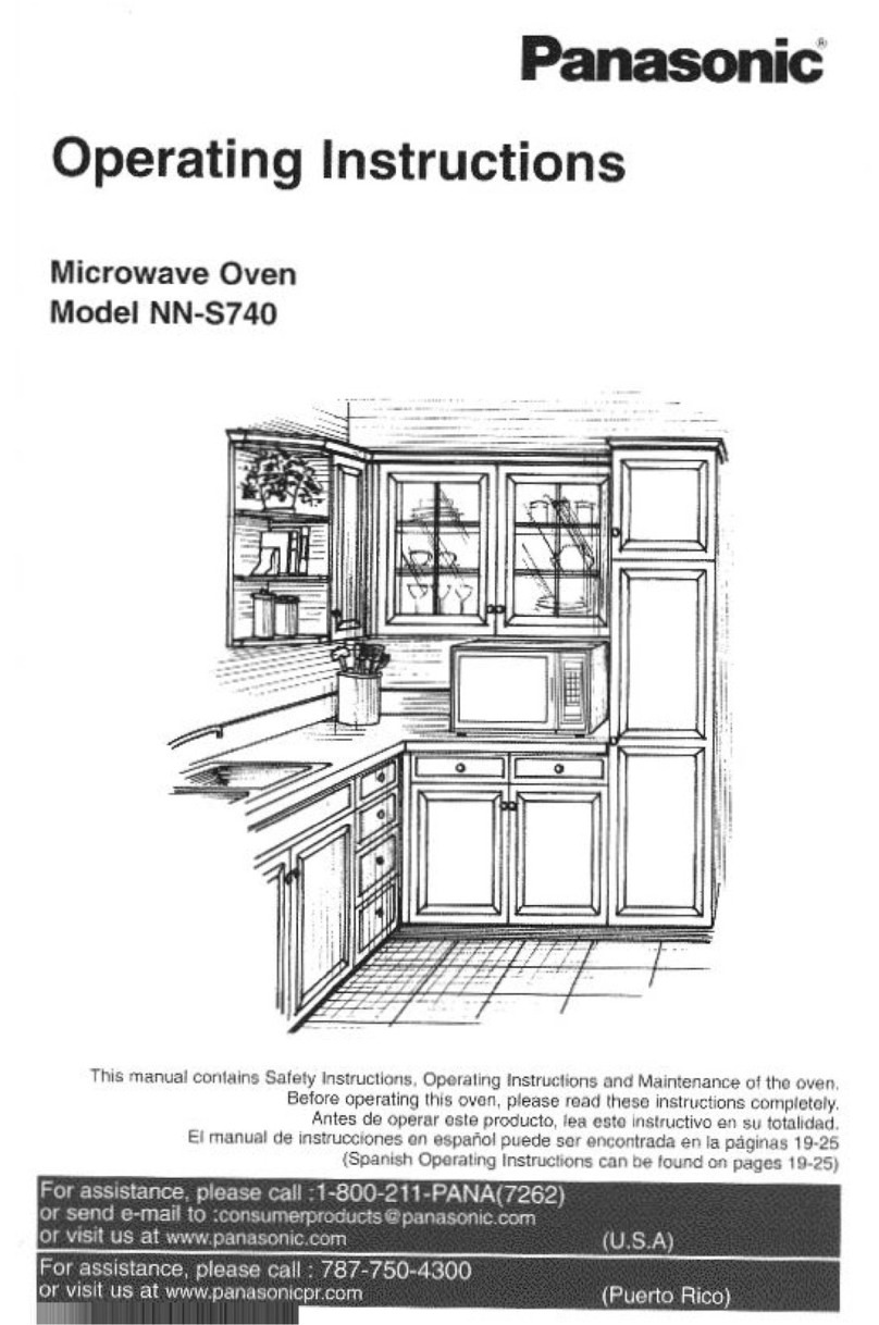 Panasonic NNS740 - MICROWAVE operating instructions