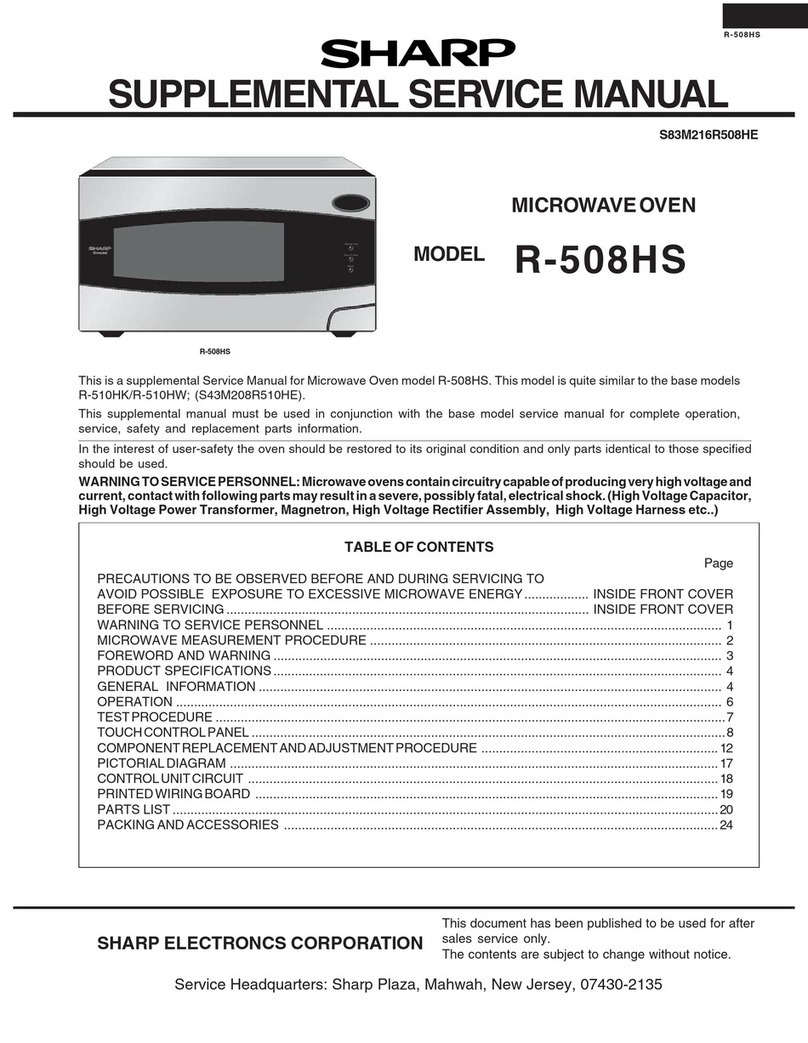 Sharp R-508HS User manual