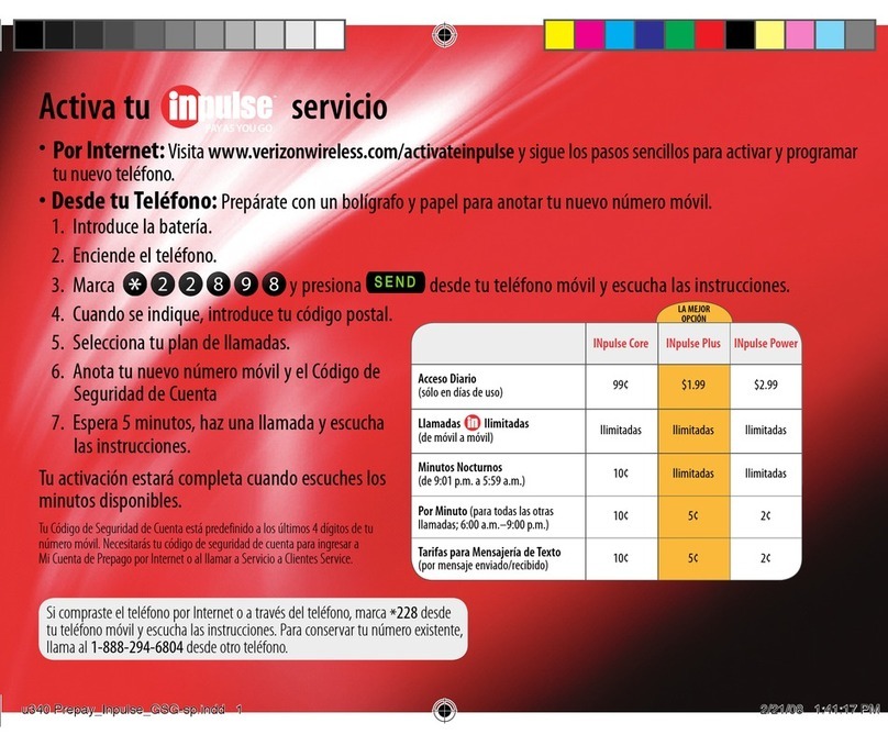 Samsung SCH U340 - Cell Phone - Verizon Wireless User manual