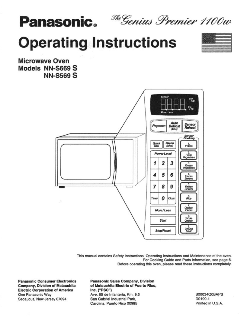 Panasonic NNS569BAS operating instructions