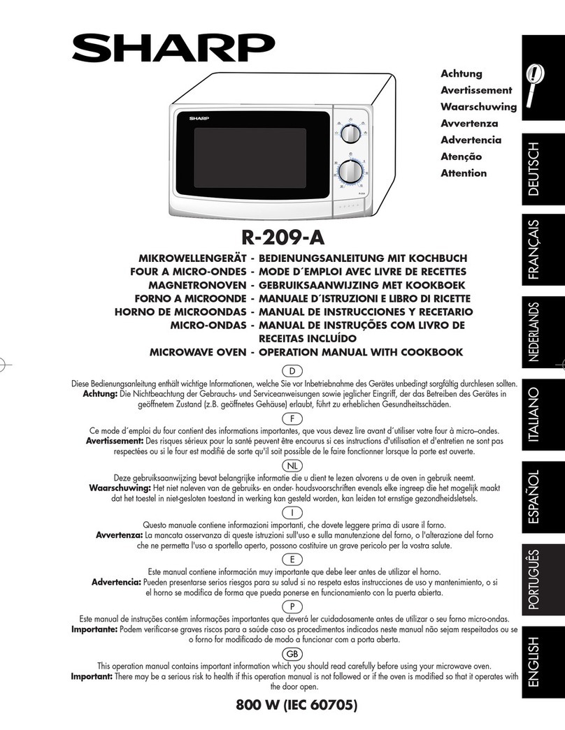 Sharp R-209-A User manual