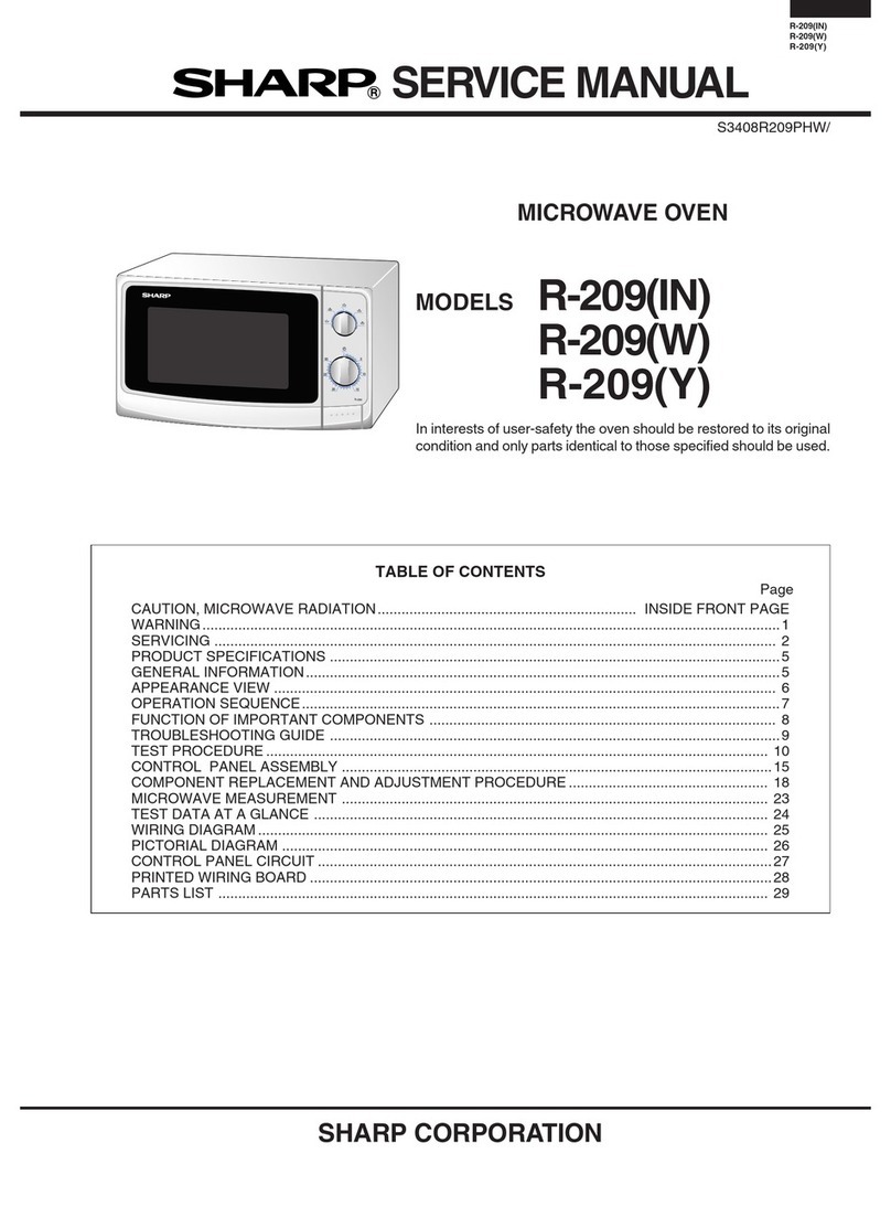 Sharp R-209FW User manual