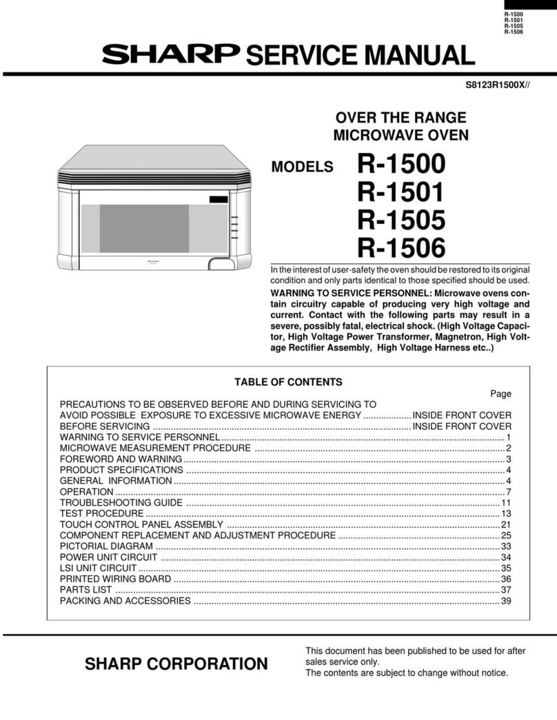 Sharp R-1505F User manual