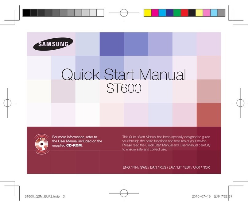 Samsung Vluu ST600 Instruction manual Samsung Vluu ST600 Instruction manual