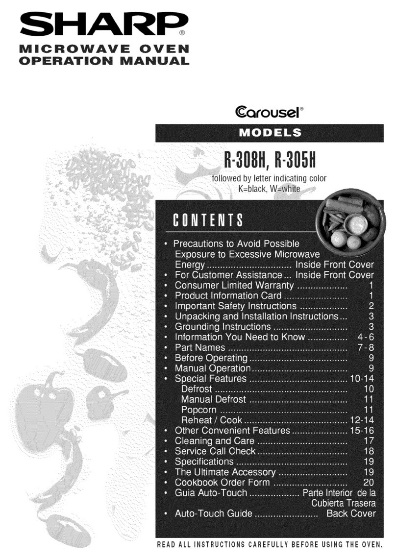 Sharp R-308HK User manual