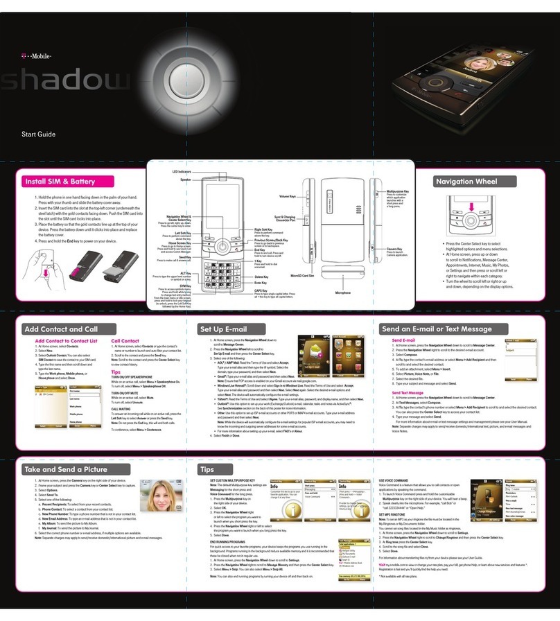 HTC T-Mobile Shadow Hotspot Guide HTC T-Mobile Shadow Hotspot Guide