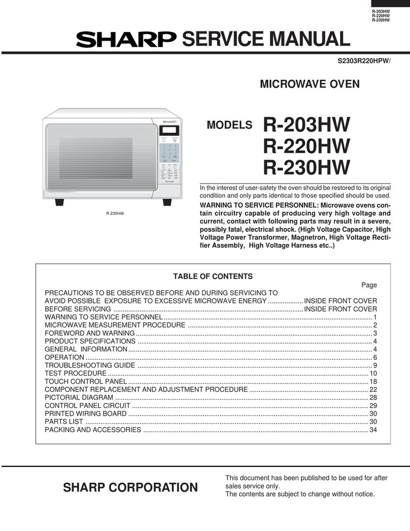 Sharp R-230HW User manual