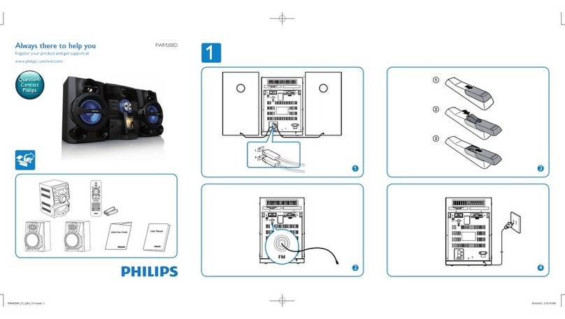Philips FWM200D/37 quick start guide
