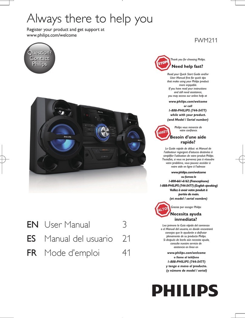 Philips FWM211/37 User manual