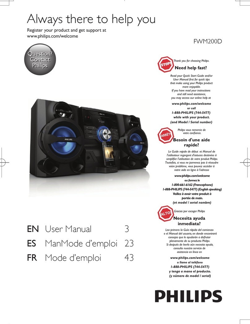 Philips FWM200D/37 User manual