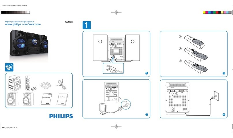 Philips FWM211/37 quick start guide