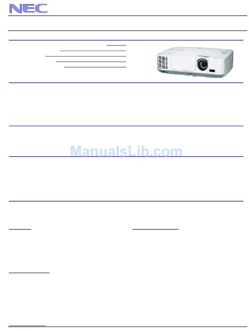 NEC NP-M311W User manual NEC NP-M311W User manual