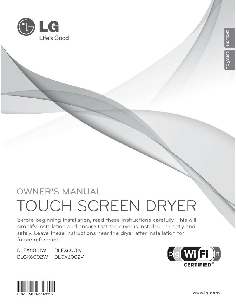LG SteamDryer DLEX6001V User manual LG SteamDryer DLEX6001V User manual