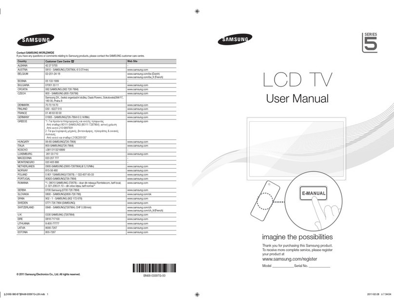 Samsung LE40D550K1W User manual