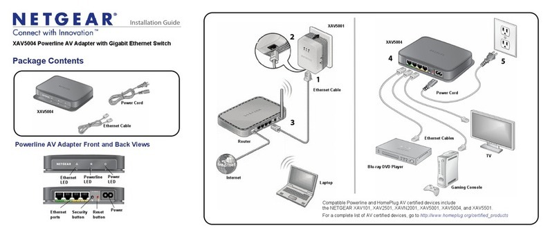 NETGEAR XAV5004 - POWERLINE AV 500 ADAPTER installation guide