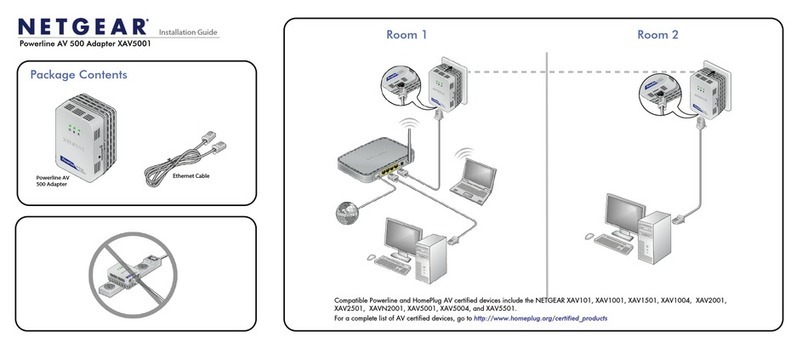 NETGEAR XAV5001 - Powerline AV 500 Adapter User manual