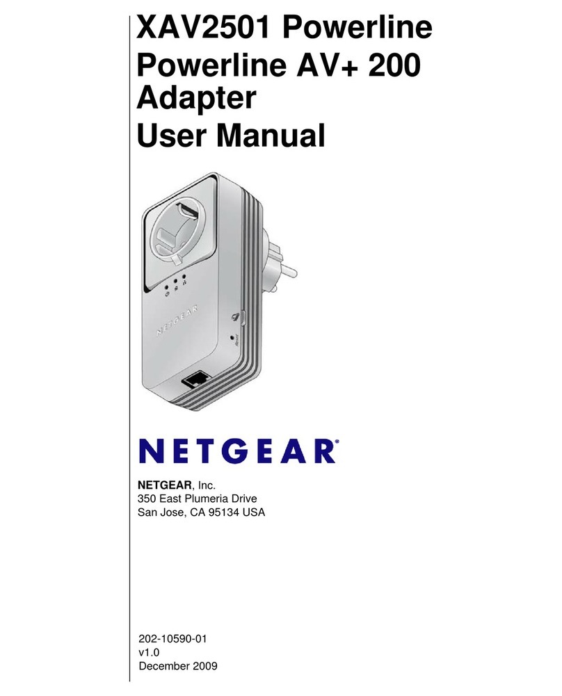 NETGEAR XAV2501 - Powerline AV Ethernet Adapter User manual