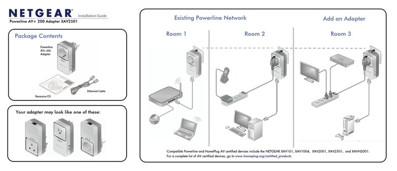 NETGEAR XAV2501 - Powerline AV Ethernet Adapter User manual