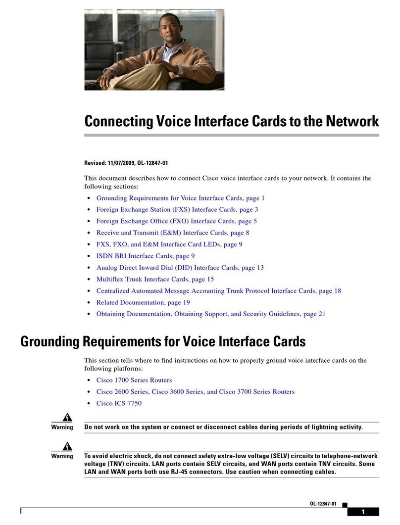 Cisco VIC-2FXS - 3600 Voice Interface Card-Fxs... Instruction Manual