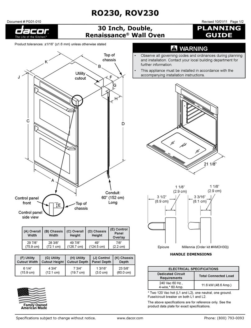 Dacor RO230 Technical manual