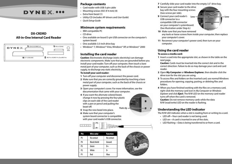 Dynex DX-CRDRD User manual