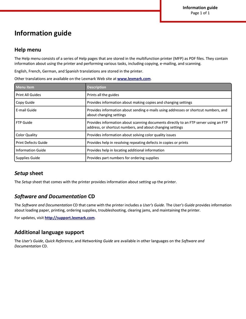 Lexmark CX310 series Information guide