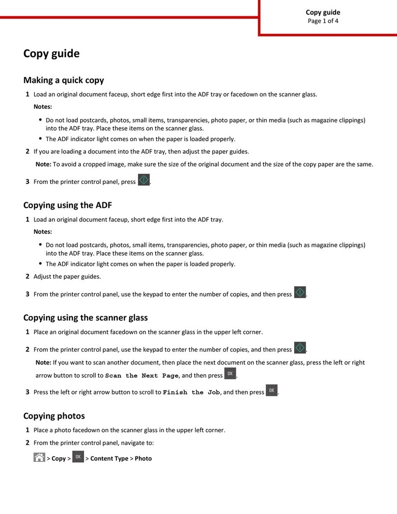Lexmark CX310 series Copy guide