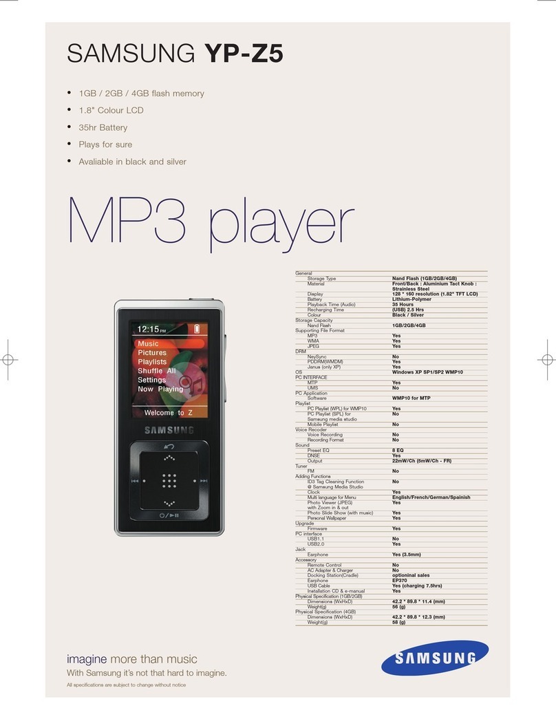 Samsung YP-Z5AP User manual