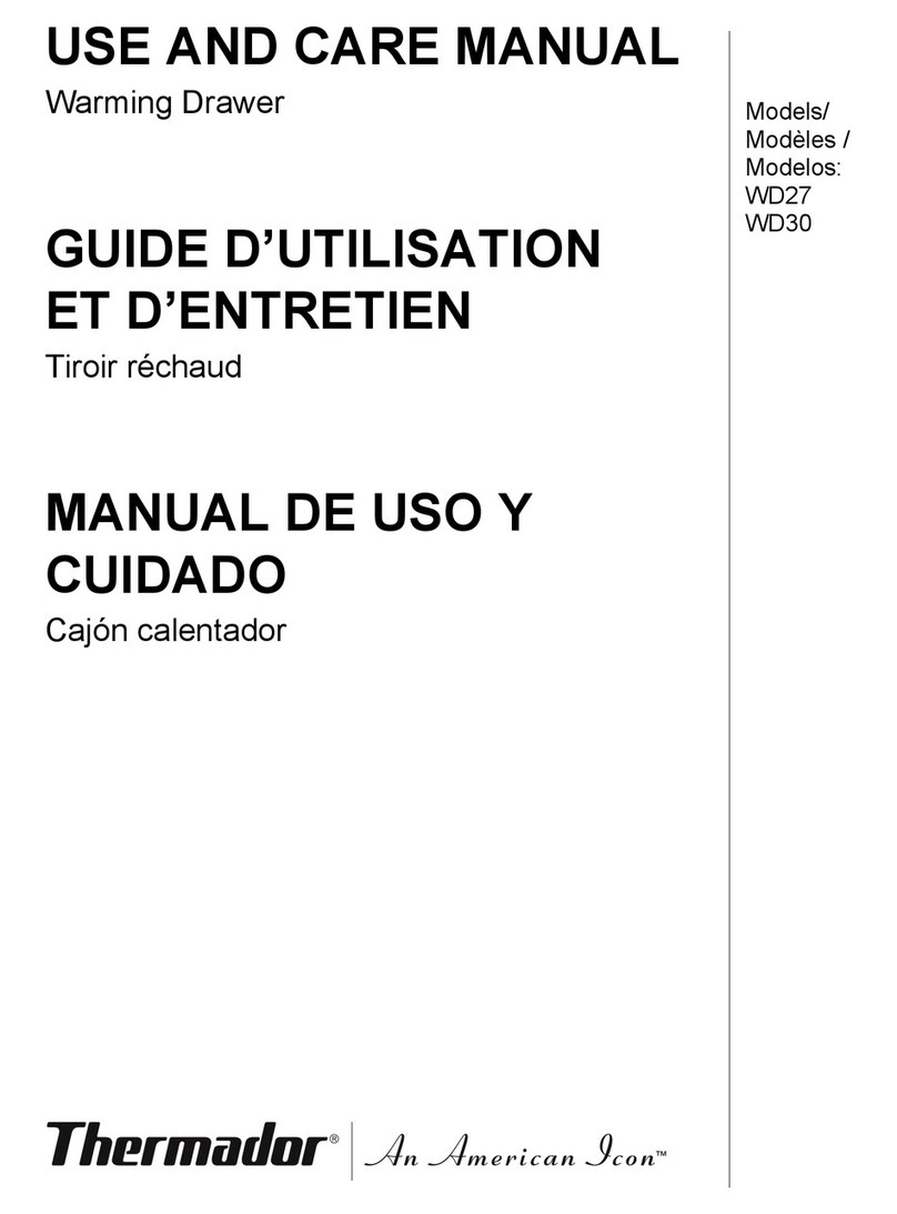 Thermador MEMCW271ES use and care manual