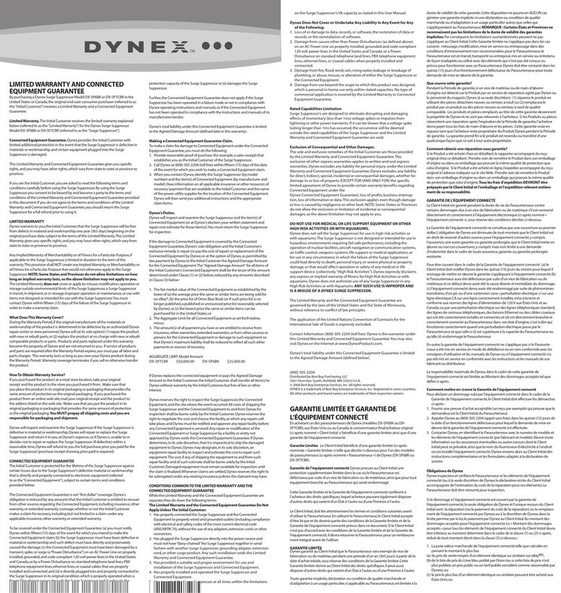 Dynex DX-SP6BK Limited warranty