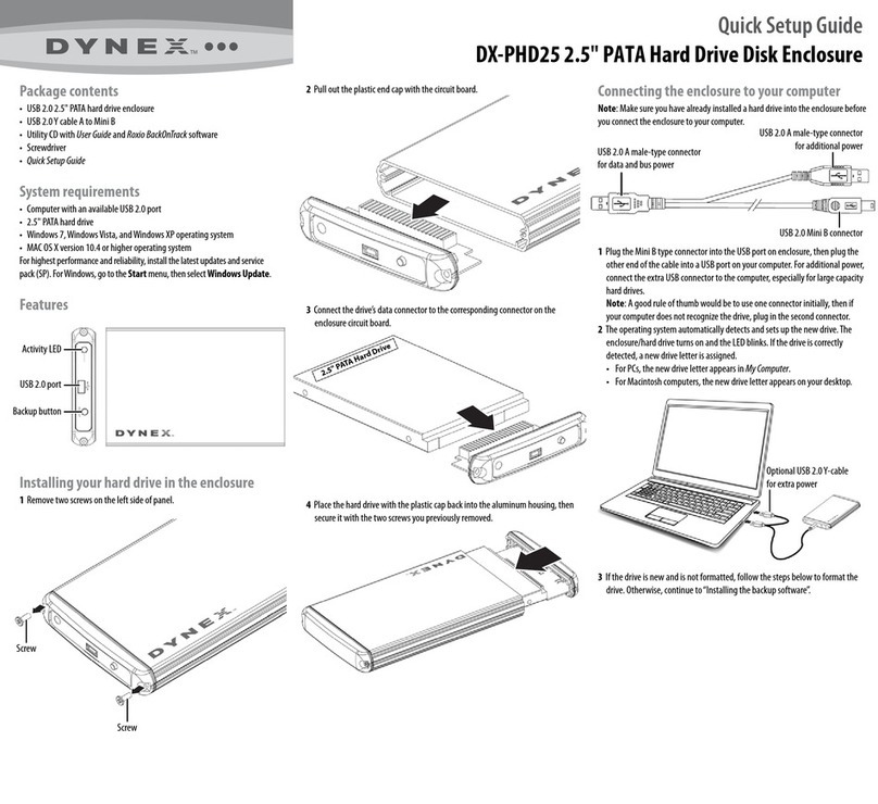 Dynex DX-PHD25 Quick setup guide