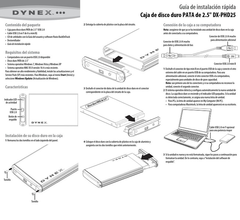 Dynex DX-PHD25 Guía De Instalación Rápida Dynex DX-PHD25 Guía De Instalación Rápida