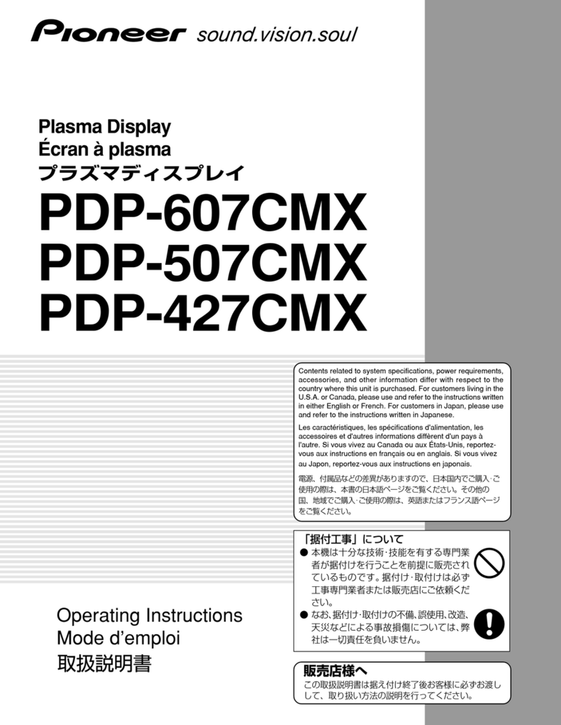 Pioneer PureVision PDP-427CMX User manual