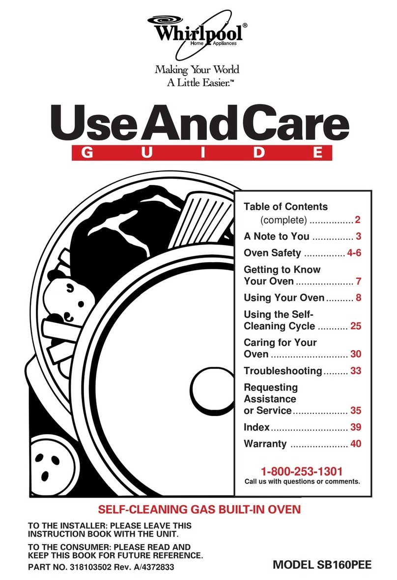 Whirlpool SB160PEEB User manual