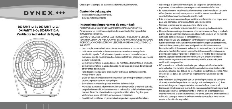 Dynex DX-FANT12-A Guía De Instalación Rápida