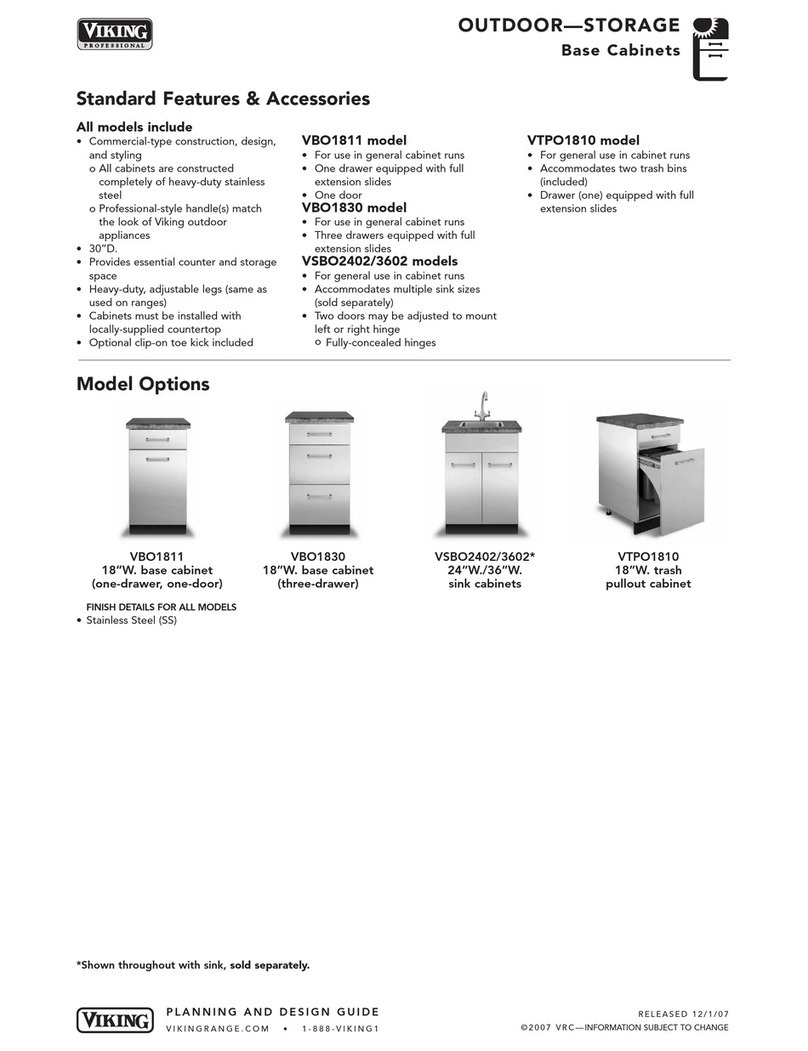 Viking VBO1811SS Specification sheet
