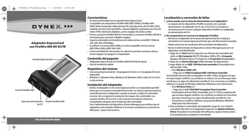 Dynex DX-ECFW Quick setup guide