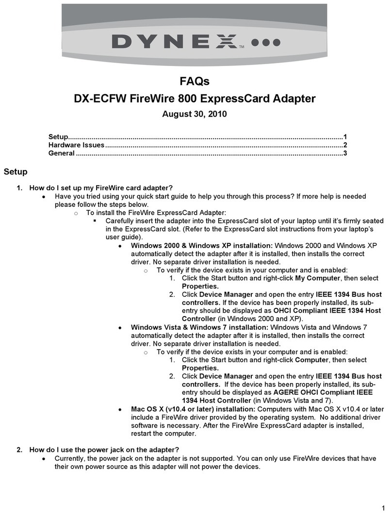 Dynex DX-ECFW Installation guide