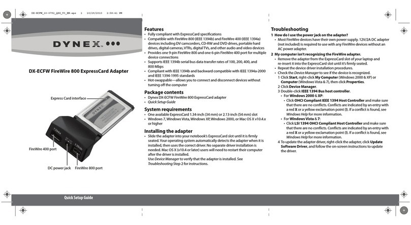 Dynex DX-ECFW Quick setup guide