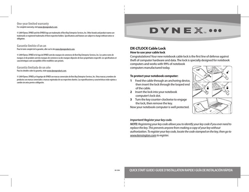 Dynex DX-LTLOCK quick start guide