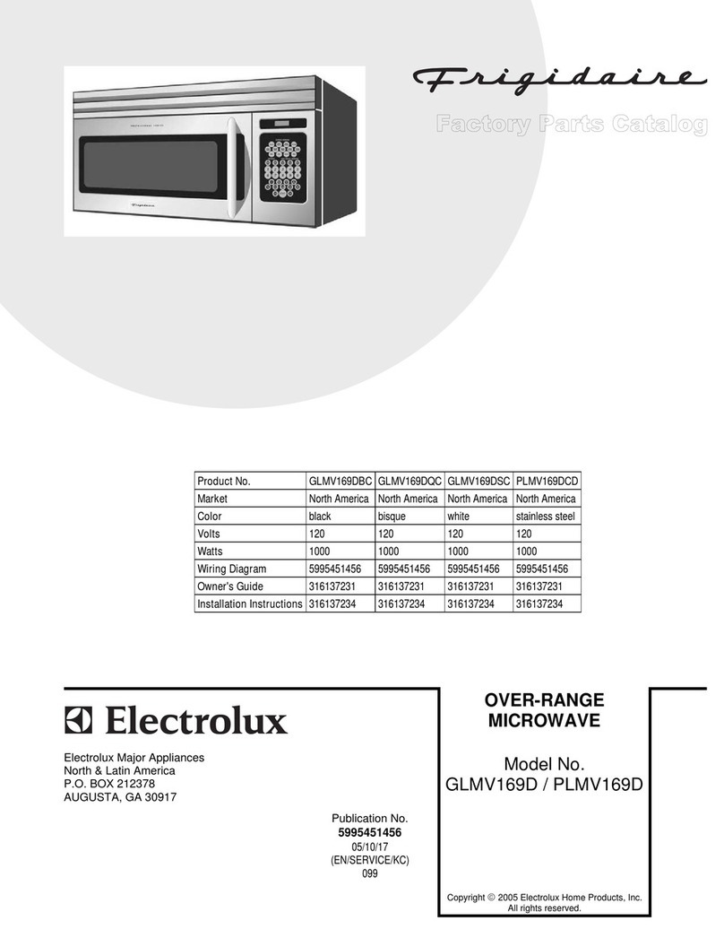 Electrolux PLMV169DC User manual
