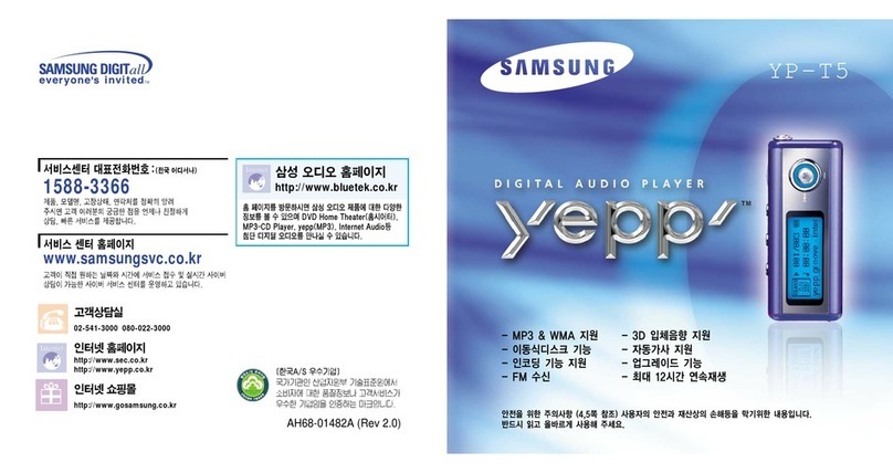 Samsung YP-T5H - YEPP 128 MB Digital Player User manual