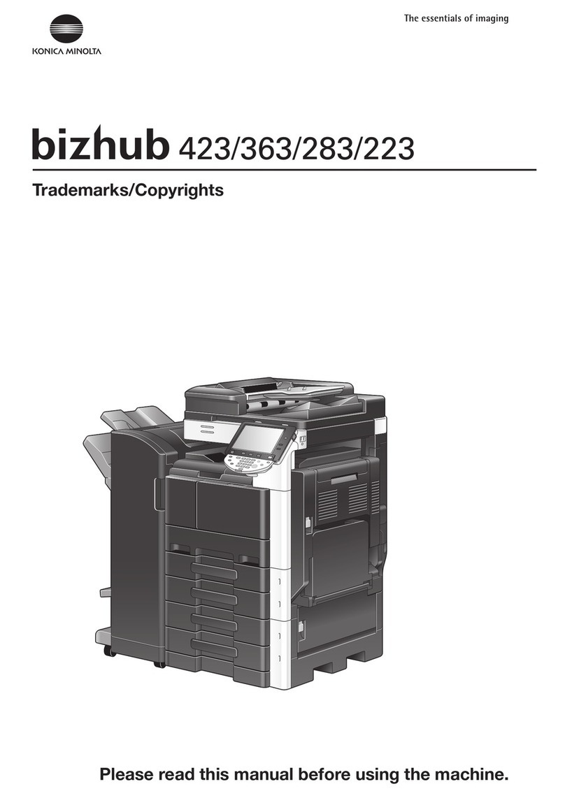 Konica Minolta bizhub 223 User manual Konica Minolta bizhub 223 User manual
