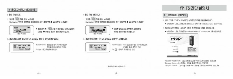 Samsung YP-T5H - YEPP 128 MB Digital Player quick guide