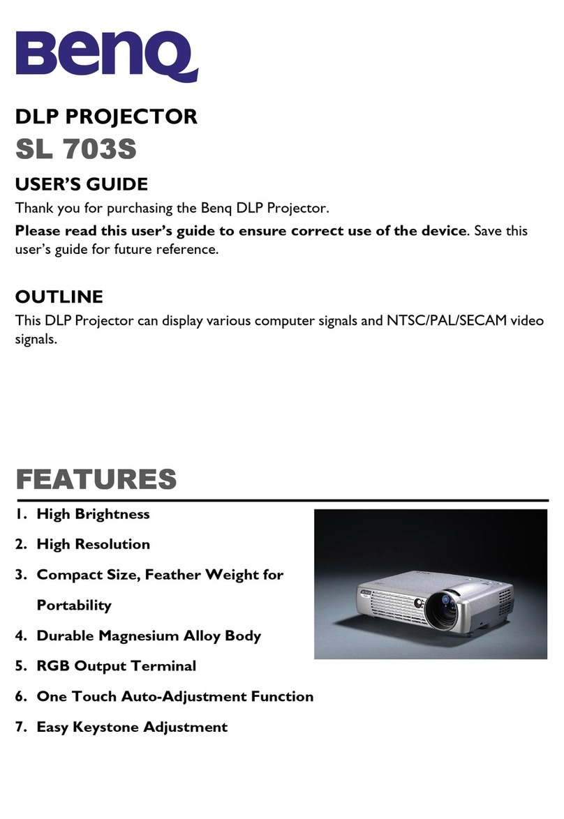 BenQ SL703S - DLP Micro SVGA Projector User manual