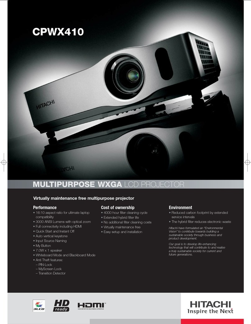 Hitachi CP-WX410 Specifications