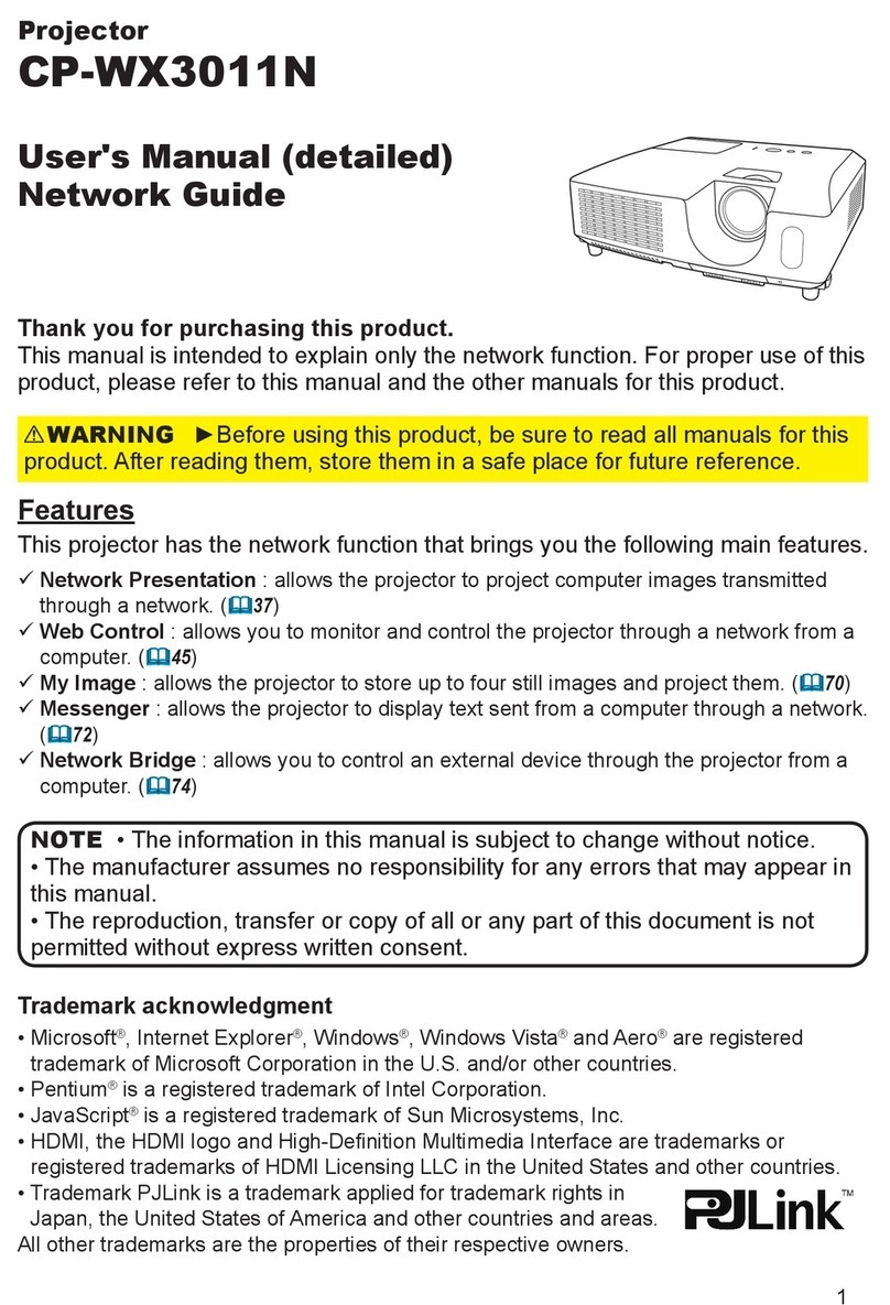 Hitachi CP-WX3011N User manual