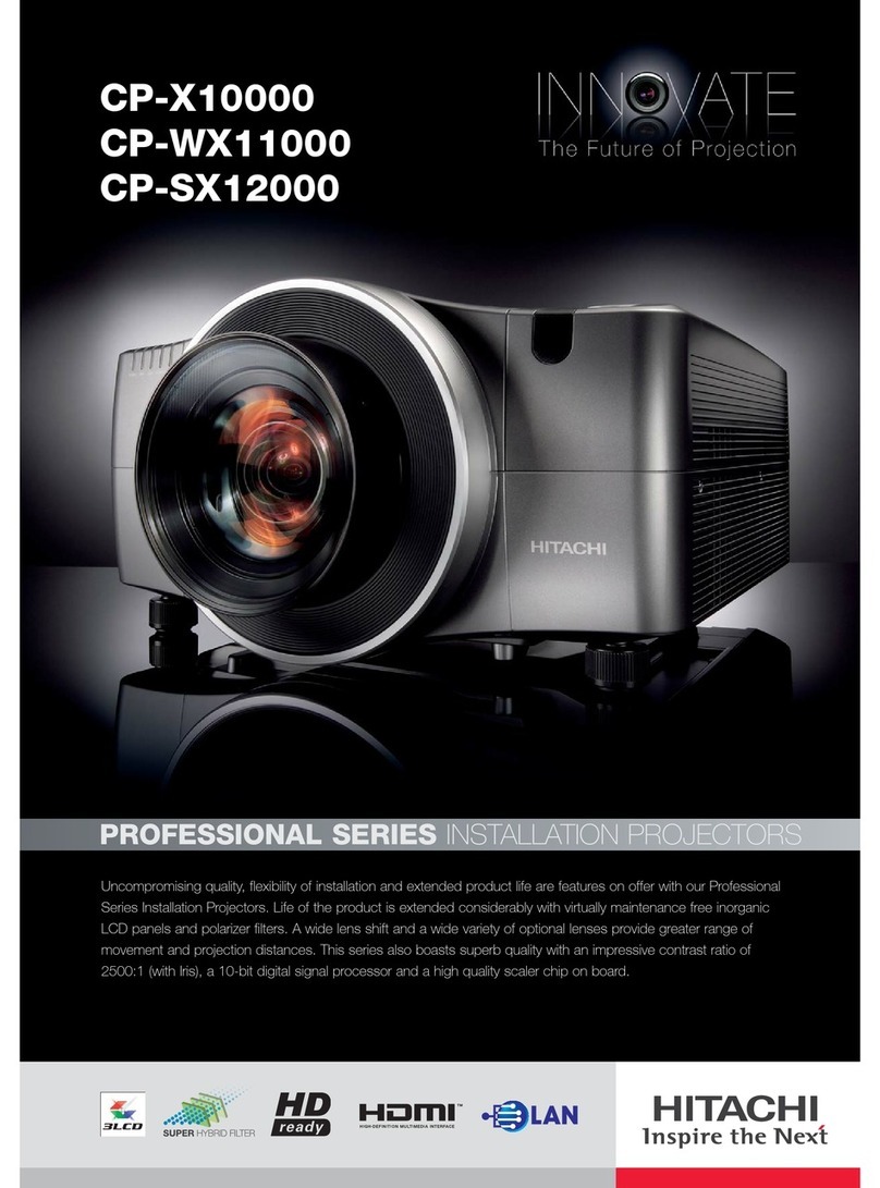 Hitachi CP-WX11000 User manual