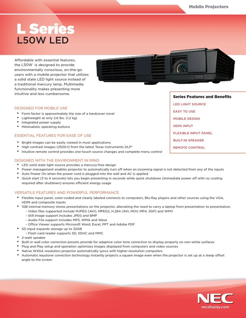 NEC NP-L50W Specifications